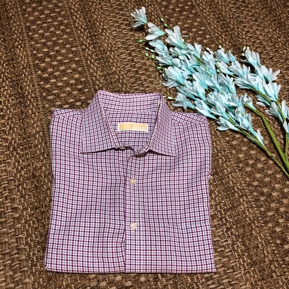 Michael Kors Other - MICHAEL KORS Plaid Fuchsia‎ & Purple Shirt